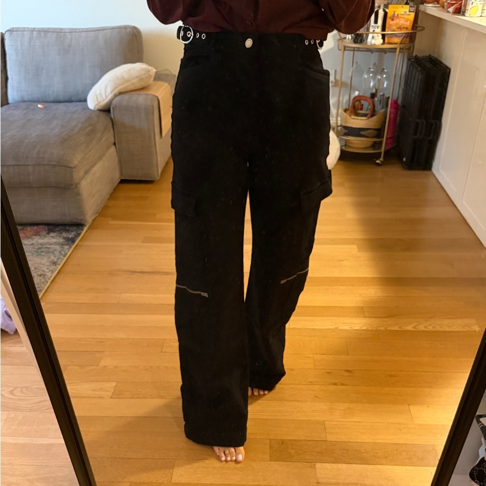 *Never Worn* WeWoreWhat Black Pants with Silver Details